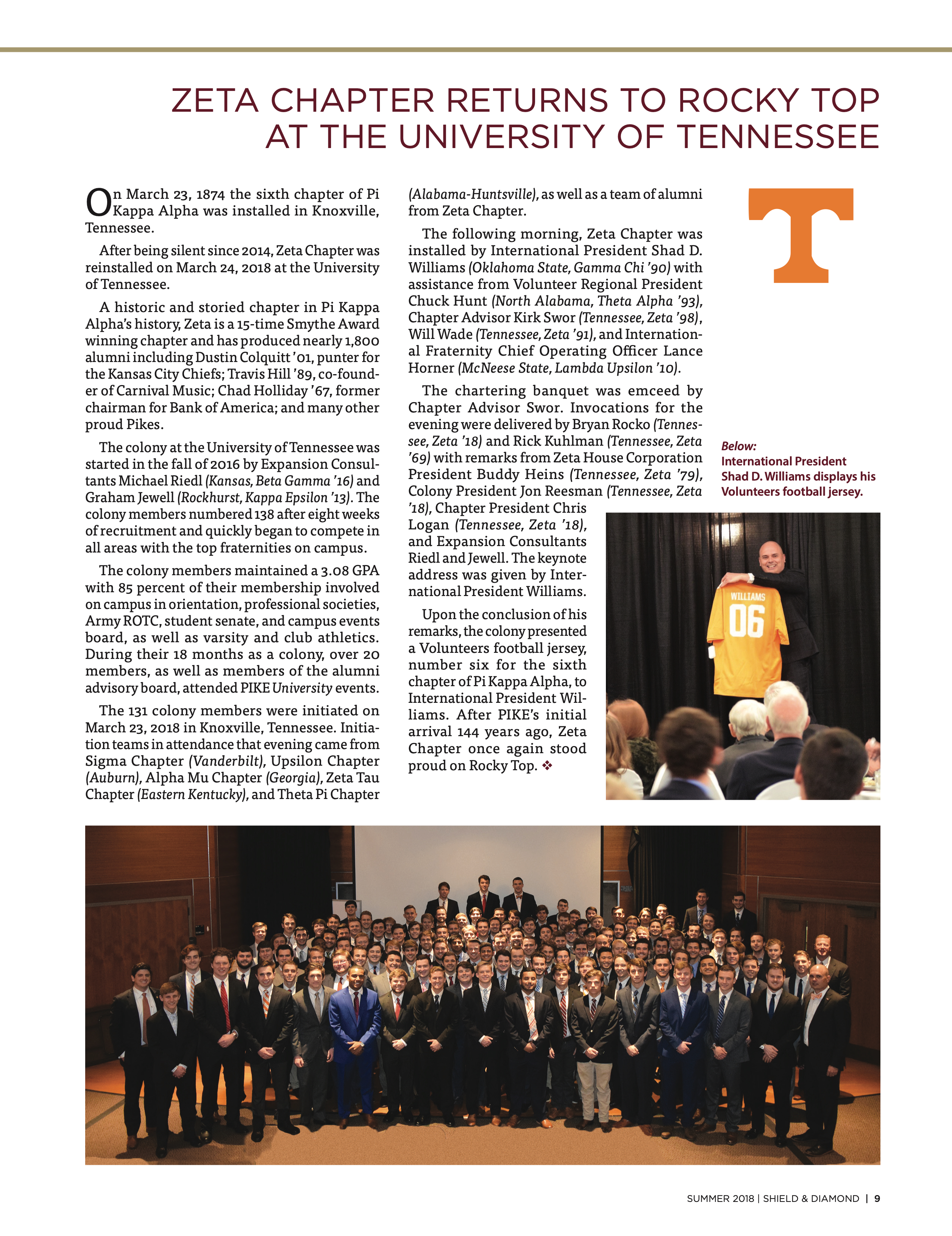 Zeta Chapter Returns to Rocky Top at the University of Tennessee